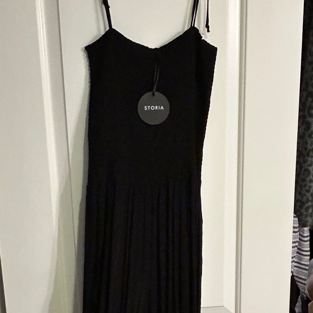 Smocked Bell Bottom Jumpsuit, Brand New with Tags